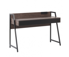 Scrivania in color legno scuro con 2 cassetti 120 x 50 cm HARWICH