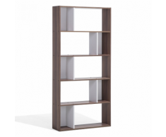 Scaffale in colore marrone/bianco con 5 ripiani ORILLA