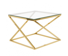 Tavolino in vetro color oro BEVERLY