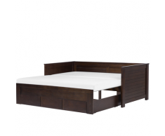 Letto regolabile moderno in color marrone 90/180x200cm CAHORS