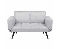Divano letto con rivestimento grigio chiaro BREKKE