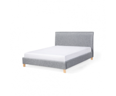 Letto in tessuto grigio 140 x 200 cm SENNEZ
