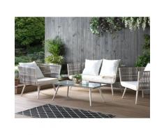 Set da giardino in rattan beige RAGUSA