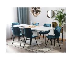 Tavolo da pranzo estendibile bianco 160/200x90cm SANTANA