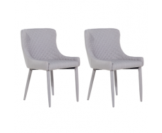 Set di 2 sedie color grigio per sala da pranzo SOLANO