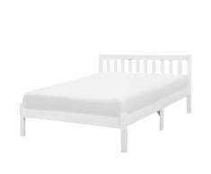 Letto a doghe in legno colore bianco 140 x 200 cm FLORAC