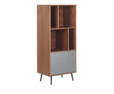 Libreria in legno scuro e grigio RICHMOND