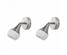 Set di 2 lampade da parete argento ANTLER I