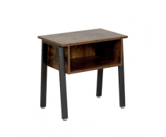 Comodino Industrial Legno Scuro VONORE
