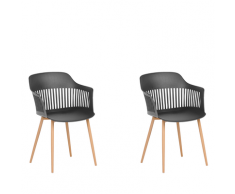 Set di 2 sedie da pranzo nere BERECA