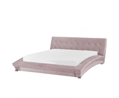 Letto matrimoniale in velluto rosa 160x200cm LILLE