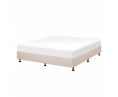 Letto boxspring in tessuto beige 180 x 200 cm COLONEL