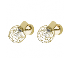Set di 2 lampade da parete color oro CHENAB