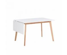 Tavolo da pranzo estendibile in MDF bianco 120-155 x 80 cm MEDIO