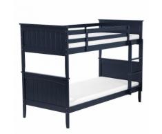 Letto a castello in legno in colore blu marino 90x200 cm RADON
