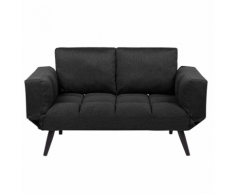Divano letto con rivestimento nero BREKKE