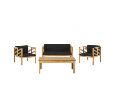 Set da giardino 4 posti in legno di acacia PACIFIC