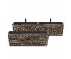 Set di vasi da fiore da balcone marrone KAWALA