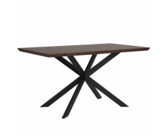 Tavolo da pranzo in legno scuro/nero 140 x 80 cm SPECTRA