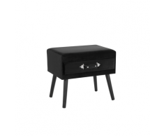 Tavolino in ecopelle nero EUROSTAR