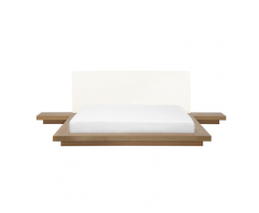 Letto color legno chiaro 160 x 200 cm ZEN