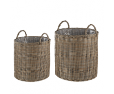 Set di 2 vasi da fiori da balcone beige sabbia BITOLA