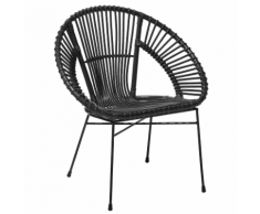 Sedia in rattan nera SARITA