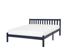 Letto a doghe in legno colore blu navy 160 x 200 cm FLORAC