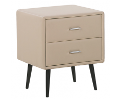 Comodino in similpelle beige ESSONNE