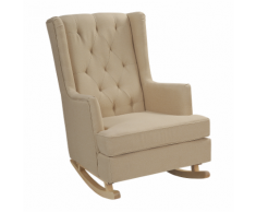 Sedia a dondolo Beige TRONDHEIM
