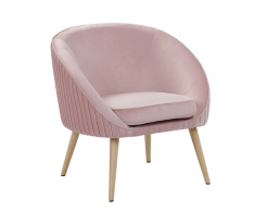 Poltrona in velluto rosa TROMSO