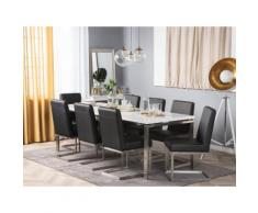 Set di tavolo e sedie da pranzo - Tavolo 220cm con 6 sedie - ARCTIC II