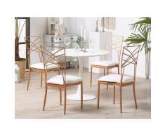 Set di 2 sedie da pranzo in oro rosa GIRARD