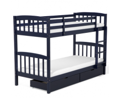 Letto a Castello 90 x 200 cm con Contenitore Blu Scuro REVIN