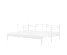 Letto estensibile in metallo bianco 80-160x200 cm TULLE
