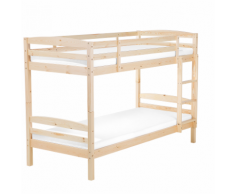 Letto a castello in legno di pino colore naturale 90x200cm REGAT