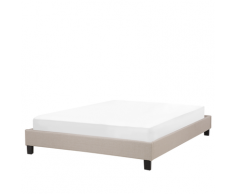 Letto imbottito beige con telaio 140 x 200 cm ROANNE