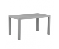 Tavolo da giardino effetto rattan grigio chiaro 140 x 80 cm FOSSANO
