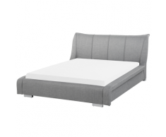 Letto ad acqua in tessuto grigio 140 x 200 cm NANTES