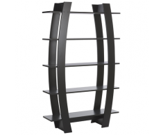 Libreria a 5 livelli nera KENER