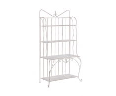 Mensola da giardino a 4 ripiani in metallo beige PAVONA
