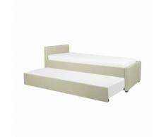 Letto estensibile con struttura a doghe beige 90 x 200 cm MARMANDE