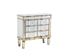 Credenza a 6 cassetti in vetro a specchio MOZELA
