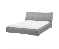 Letto matrimoniale moderno in tessuto grigio 180x200cm NANTES
