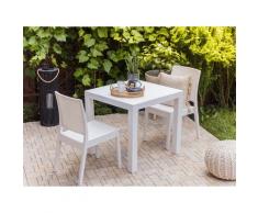Set di 2 sedie da giardino in rattan bianco FOSSANO