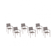 Set di 6 sedie da pranzo in colore grigio VERNIO