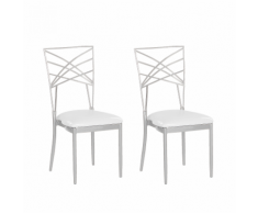 Set di 2 sedie da pranzo argento GIRARD