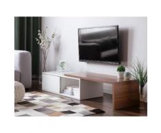 Mobile TV in legno bianco e scuro YONKERS