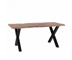 Tavolo marrone/nero 180x90 cm BROOKE