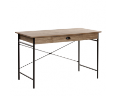 Scrivania in legno scuro/nero 120x60 cm CASCO